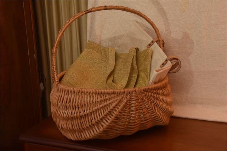 Baskets and Two (2) Tote Bags