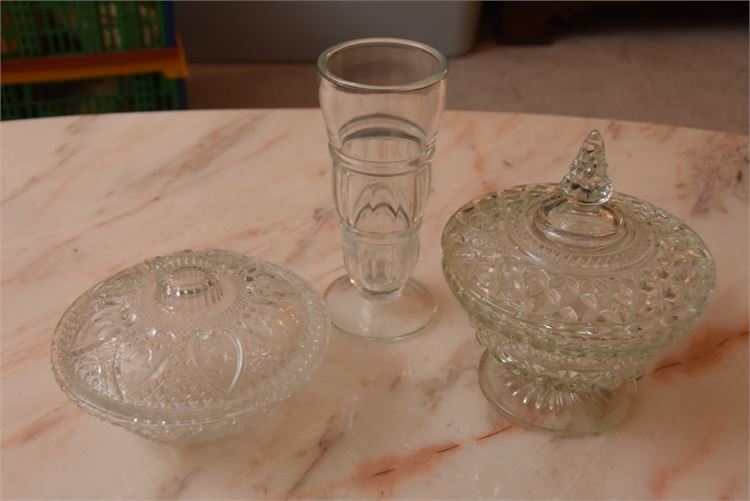 Three (3) Leaded Crystal Dishes