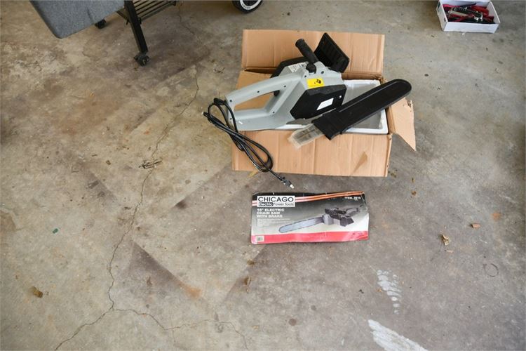 CHICAGO ITEM. 2810 Electric Power Tools 16" ELECTRIC CHAIN SAW WITH BRAKE