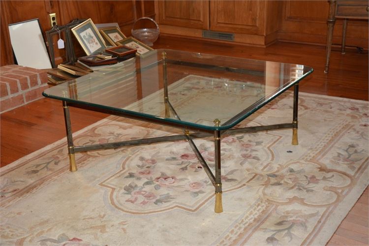 Metal and Glass Coffee Table