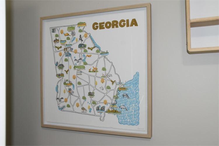 Framed Marmont Map Of Georgia