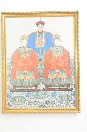 Print Depicting a Chinese Ancestral Painting