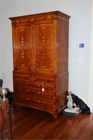 Yew Wood Wardrobe Cabinet