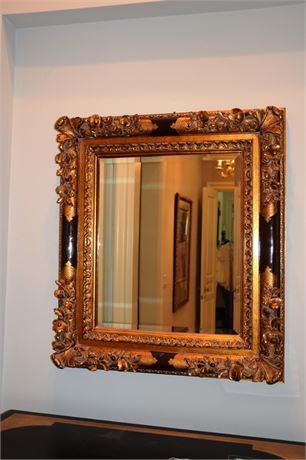 Elaborately Gilt and Carved Framed Wall Mirror