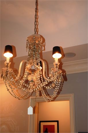 Baccarat Style Three Arm Chandelier