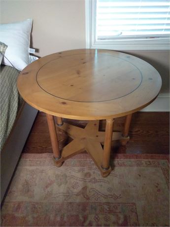 Circular Pine Occasional Table