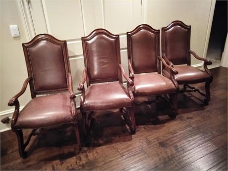 Quartet of Leather Armchairs
