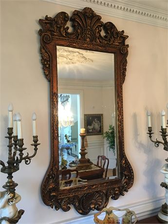 Large Detailed Gold Mirror