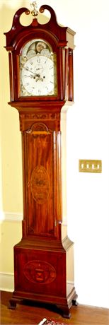English Mahogany Tall Case Clock