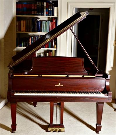 Steinway & Sons Baby Grand Piano, Mahogany Case