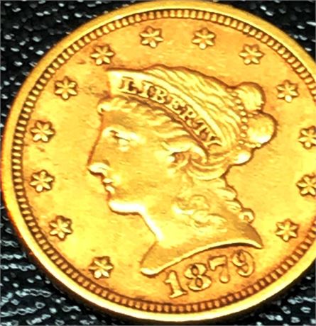1879 2 1/2 Dollar US Gold Coin
