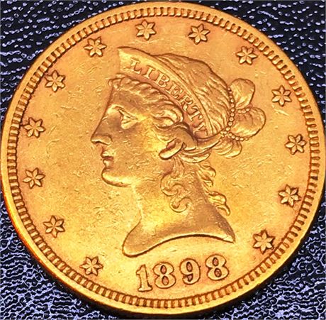 1898 Liberty Head 10 Dollar Gold Coin