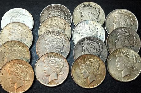 15 1922 Liberty Peace Silver Dollars