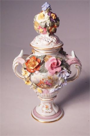 Lot 136. Dimuitive Dresden Porcelain Vase
