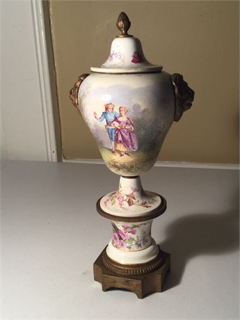 Lot 28. Sevres Style Vase and Cover