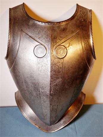 Lot 36:  Engraved Breast Plate Armor