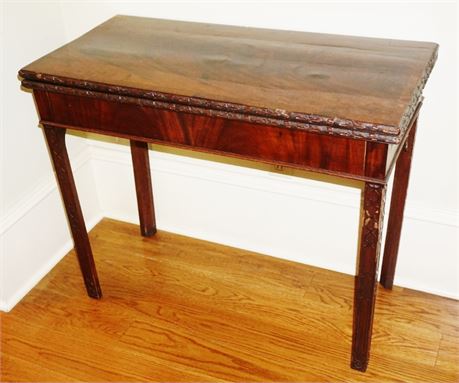 Lot 111. 18th-Century English George III Chinese Chippendale Games Table