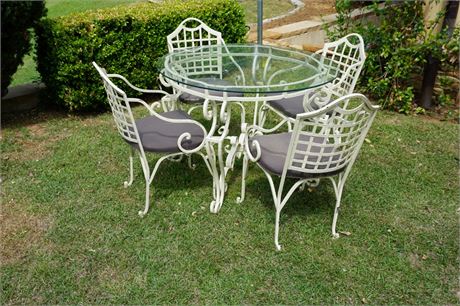 Lot 153. Patio Table and Chairs
