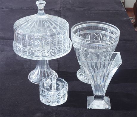 Lot 335. Fine Waterford Vase and other Crystal