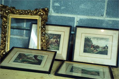 Lot 466. Four Hunting Themed Lithographs