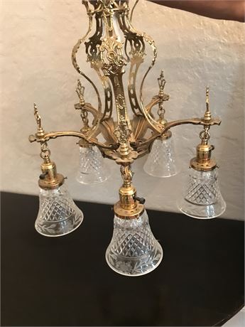 Lot 170. Gilt Bronze and Crystal Chandelier