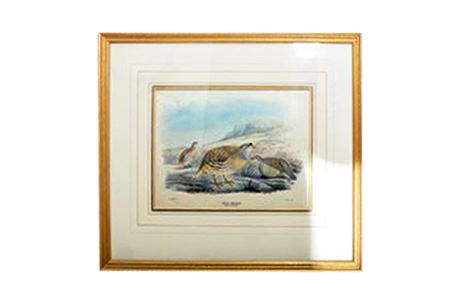 Lot 138. Century Handpainted Lithograph Titled "SeeSee Partridge"