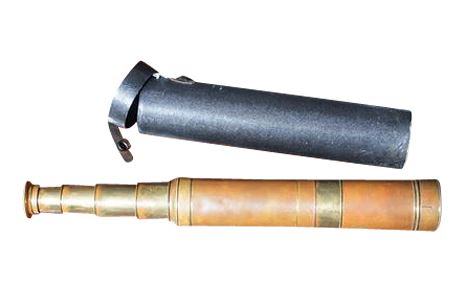 Lot 158.  Antique French Brass Telescope