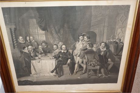 Lithoograph, Shakespeare and His Friends