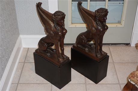 Pair of Sphinx Supports