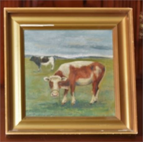 Hvilsted, stejnar. Cows in Landscape