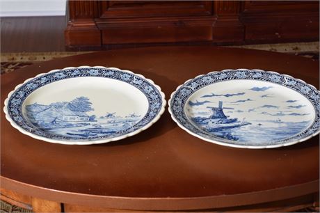 Pair of Delft Style Chargers