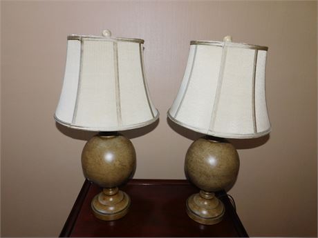 Pair Baluster Shaped Lamps