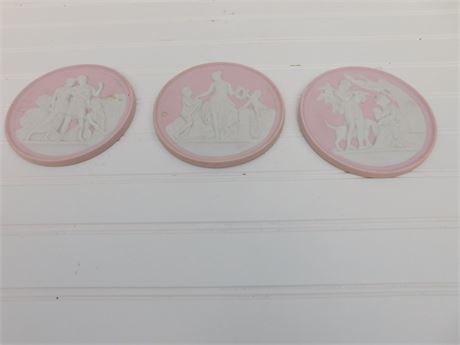 Set of Three Neoclassical Style Placques