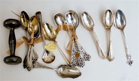 Miscellaneous Lot of Sterling Spoons, etc
