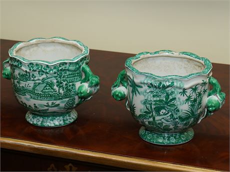 Pair Chinese Porcelain Planters