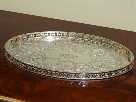 English Silver Plate Tray