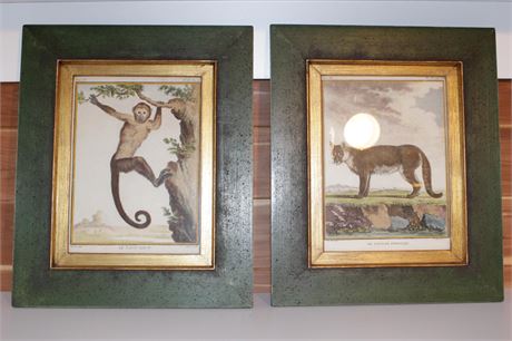 Two Antique French Animal Prints