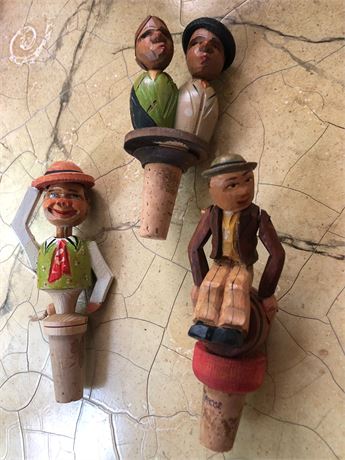 Three German Black Forest Bottle Stoppers
