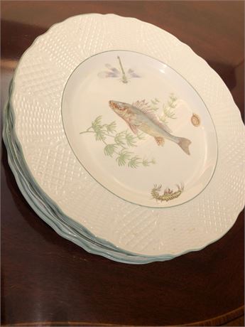 Set of Six Ironstone Fish Plates
