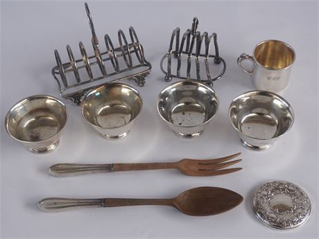 Miscellaneous Lot of Silverplate & Sterling Articles