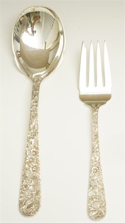 Kirk and Sons Repousse Sterling Silver Servers