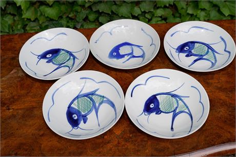Set of Five (5) Chinese Porcelain Plates
