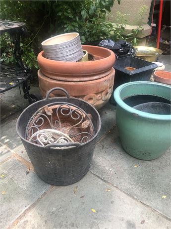 Miscellaneous Lot of Garden Pots &  Planters