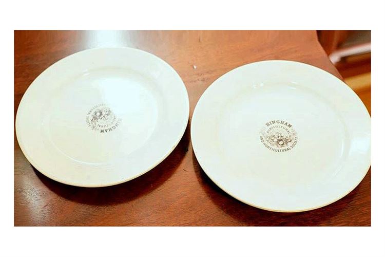 Two Hingham Agricultural and Horticultural Society Plates