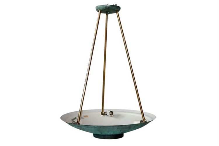 Contemporary Custom Copper & Brass Light Fixture
