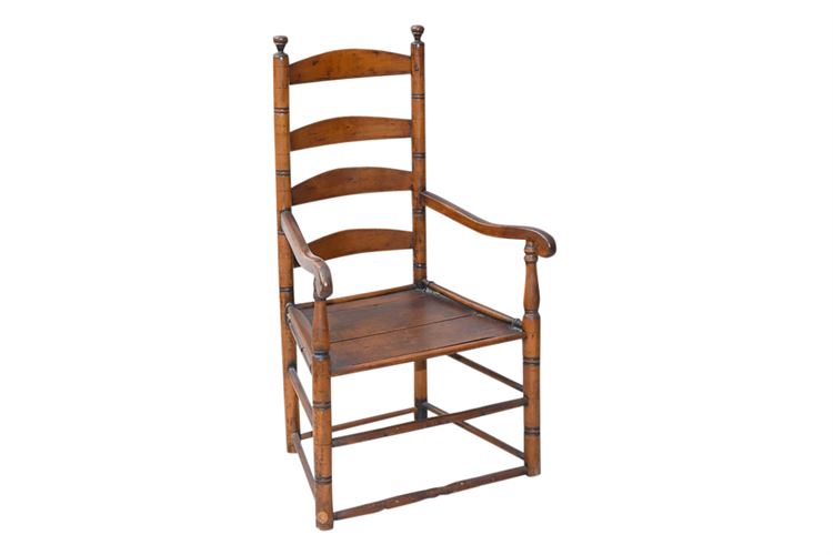 Antique Shaker Style Ladderback Armchair