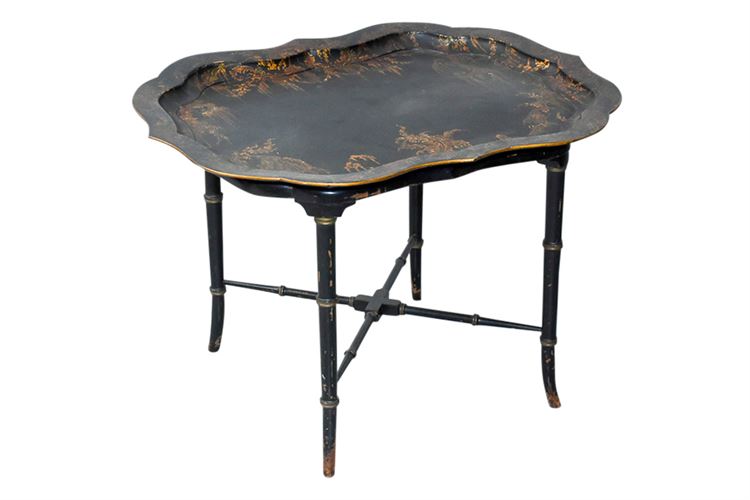 Regency Style Painted Tray Table on Stand