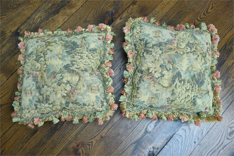 Pair Tapestry Throw Pillows