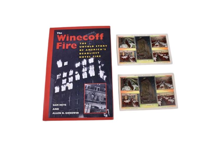 The Winecoff Fire by Hays & Goodwin & 2 Original Pre-fire Post Cards