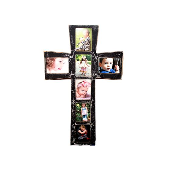 Large Wood Cross Picture Frame